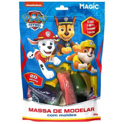 Imagem de Massa De Modelar Com Moldes Patrulha Canina 20 Peças 300g Paw Patrol