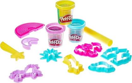 Imagem de Massa de Modelar PlayDoh Mundo Mágico dos Unicórnios, 3 Potes de Massinha F3616 Hasbro, Rosa, amarelo, roxo e azul