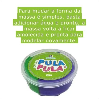 Imagem de Massa De Modelar Pula Pula Seguro Elástico E Macio Cores Sortidas Aleatórias +De 3 Anos Brinquedo Polibrinq - SL3013