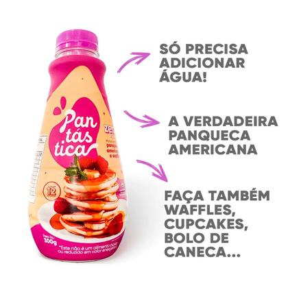 Imagem de Massa de Panqueca e Waffles Pantástica Zero Açúcar 300g