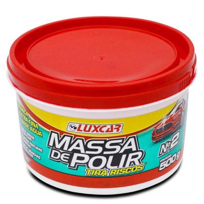 Imagem de Massa de polir carro tira riscos pasta n2 extra fina 500g cera luxcar