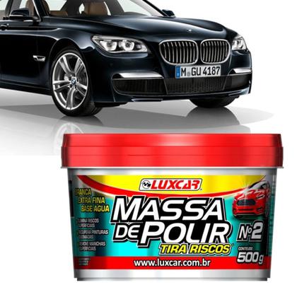 Imagem de Massa de polir carro tira riscos pasta n2 extra fina 500g cera luxcar