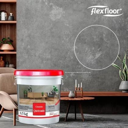 Imagem de Massa Decorativa Cimento Queimado Flexfloor Cinza Claro  4,5kg