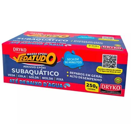 Imagem de Massa Durepoxi Dryko Veda Tudo 250gr Subaquático Cola Veda Solda Molda Fixa até Debaixo D'água