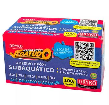 Imagem de Massa Durepoxi Dryko Veda Tudo 50gr Subaquático Cola Veda Solda Molda Fixa até Debaixo D'água