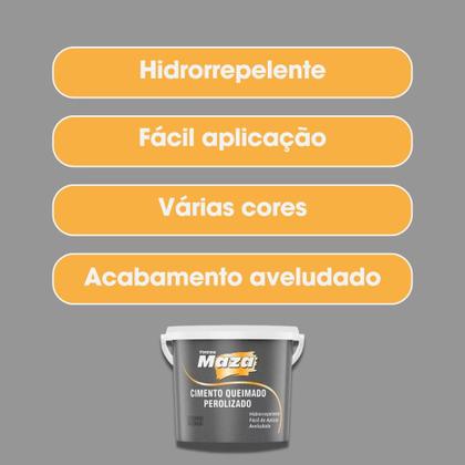 Imagem de Massa Efeito Cimento Queimado Perolizado 3kg Maza