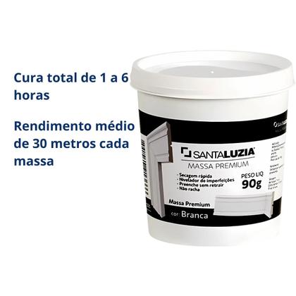Imagem de Massa Flex Para Acabamento Cor Branca Pote 90G Santa Luzia