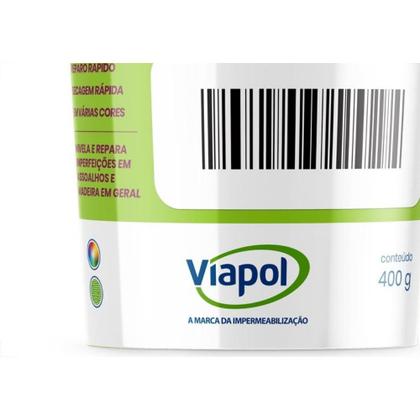 masa Massa Madeira F12 Viapol Branca 400G V0210681 - Adesivo e Cola