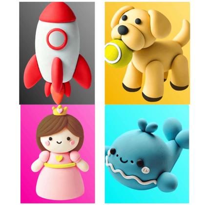 Imagem de Massa Molda - Modele Personagens Criativos em Biscuit