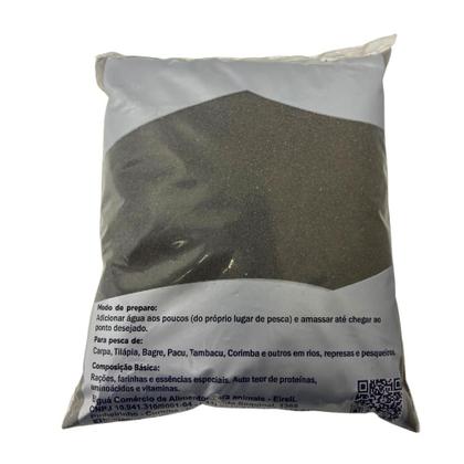 Imagem de Massa P/ Pesqueiro em Pó Preta Para Pesca Minhoca 500g Biguá