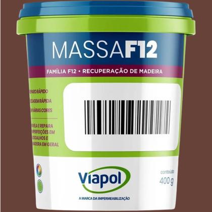 Imagem de MASSA PARA MADEIRA F12 VIAPOL IPE 400GRS 519464 - Calafetações e Preparos