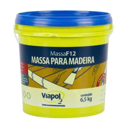 Imagem de Massa para Madeira Viapol MF-12 Branca 6,50Kg