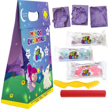 Imagem de Massa para Modelar Criativa KIT Mundo Encantado Utiguti 5P