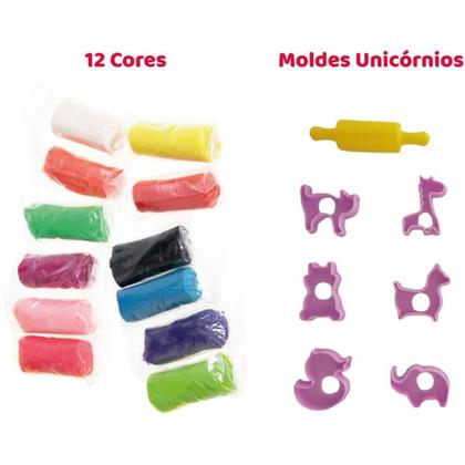 Imagem de Massa Para Modelar Criativa Unicornio 300G C/Moldes/Acesso