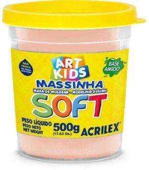 Imagem de Massa Para Modelar Massinha Soft 500g Amarelo Pele Acrilex