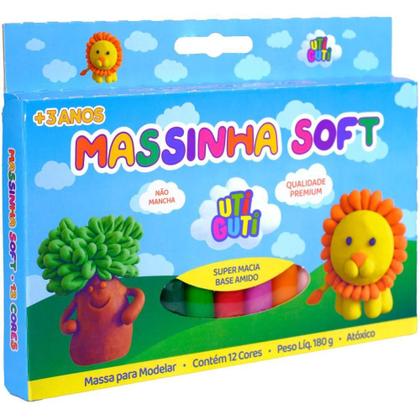 Imagem de Massa para Modelar Utiguti 12 Cores 180G - Pacote com 12 Unidades