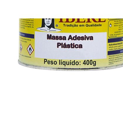 Imagem de Massa Plastica 400Gr Ibere Cinza ./ Kit Com 12 Unidades