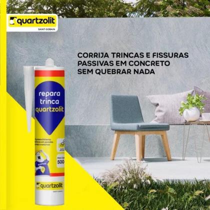 Imagem de Massa Repara Trinca Sela e Veda Parede Fissura 500g Quartzolit