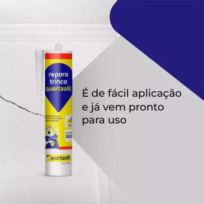 Imagem de Massa Repara Trinca Sela e Veda Parede Fissura 500g Quartzolit