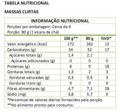 Imagem de Massa Sem Ovos Integral Parafuso Orquídea 500g
