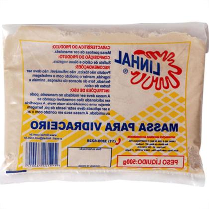 Imagem de Massa Vidraceiro Linhal Pct.C/500Gr - Kit C/12 Unidades