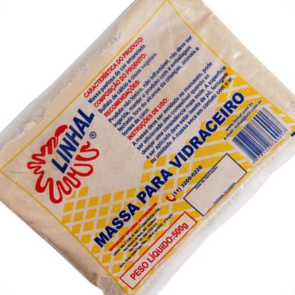 Imagem de Massa Vidraceiro Linhal Pct.C/500Gr - Kit C/12 Unidades
