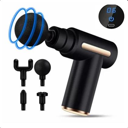 Imagem de Massage Gun Portátil Bivolt com Design Moderno e Ergonômico