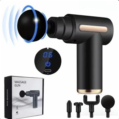 Imagem de Massage Gun Portátil Bivolt com Design Moderno e Ergonômico