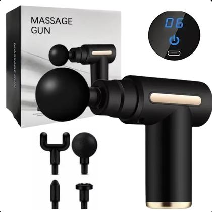 Imagem de Massage Gun Portátil Bivolt com Design Moderno e Ergonômico
