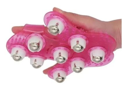 Imagem de Massageador Corporal Com As Mãos Luva 9 Bolas De Aço Esferas