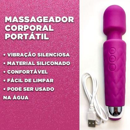 Imagem de Massageador Corporal Varinha Mágica Recarregável Usb Potente