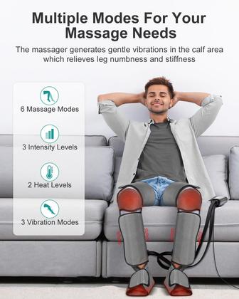 Imagem de Massageador de Pernas Nekteck com Calor - Melhora a Circulação e Alivia a Dor