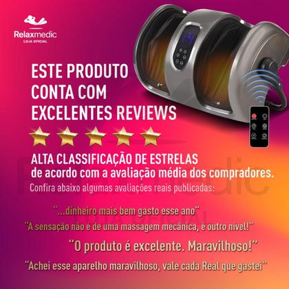 Imagem de Massageador de Pés Elétrico Shiatsu Foot com Aquecimento Alívio Muscular e RelaxamentoRelaxmedic