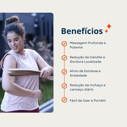 Imagem de Massageador Elétrico Corporal Rainoah Volcano Black Dores No Corpo Pós Treino Academia Futebol Idoso