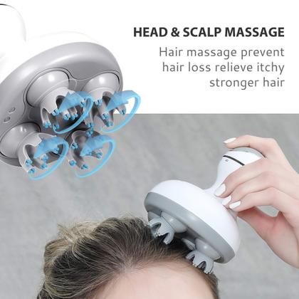 Imagem de Massageador Elétrico de Couro Cabeludo Sem Fio COMFIER - 84 Nós