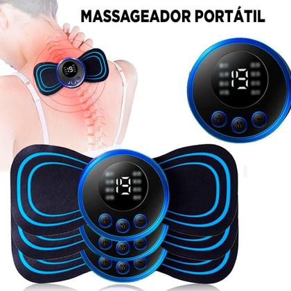 Imagem de Massageador Elétrico EMS Recarregável Muscular USB com Visor