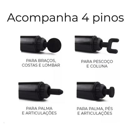 Imagem de Massageador Elétrico Pistola Massageadora Muscular Portátil Fisitoterapia Massagem