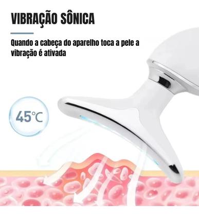 Imagem de Massageador Facial Tratamento Luz Led spa lift usb Anti Rugas Acne SkinCare Terapia Facial Aparelho