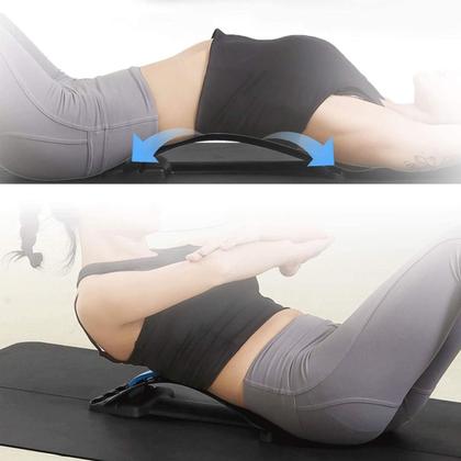 Imagem de Massageador Lombar Muscular Ortopedico Quiropraxia Ciatico Cor Azul Alongamento E Alívio De Dor