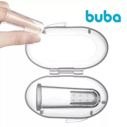 Imagem de Massageador Mordedor Buba Infantil Silicone e Estojo Dedeira
