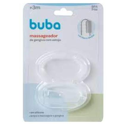 Imagem de Massageador Mordedor Buba Infantil Silicone e Estojo Dedeira