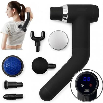 Imagem de Massageador Muscular Portátil Relaxamento Profundo 6 Velocidades Bateria Recarregável Entrega Rápida