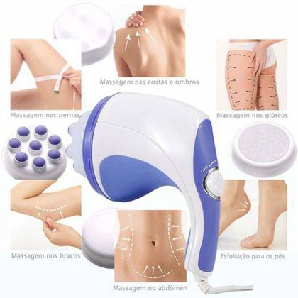 Imagem de Massageador Orbital 360º Spin Relax Tone 110V Linha Premium Elétrico Para Celulite Culote Quadril abdomen Tira Barriga Gordura Corpo Vibração Pescoço