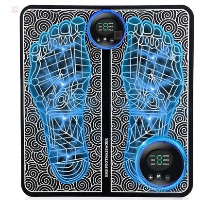 Imagem de Massageador Ortopédico Tapete Almofada Pulso Elétrico Pés Ems - Tela Digital