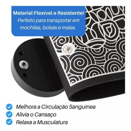 Imagem de Massageador Ortopédico Tapete Almofada Pulso Elétrico Pés Ems - Tela Digital