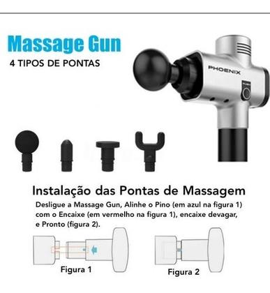 Imagem de Massageador Pistola Elétrico Profissional 3 Velocidades Envio Já
