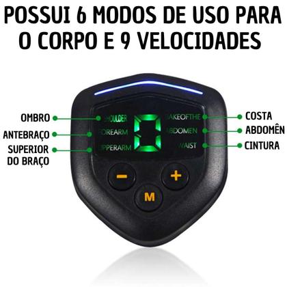Imagem de Massageador Portátil Recarregável Varilex Usb Dor Pescoço Coluna Pernas