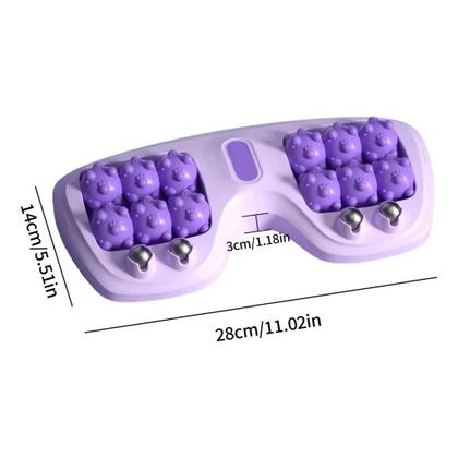 Imagem de Massageador Relaxante para Pés Roller Portátil Elíptico Relaxamento Diário Sem Dor Reflexologia Acupressão Rolo de Massagem Pé com Rolos Anatômicos