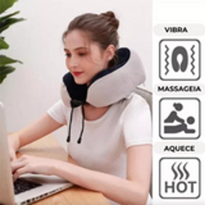 Imagem de Massageador Travesseiro Elétrico Portátil de Pescoço