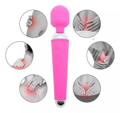 Imagem de Massageador Varinha Mágica de Silicone Aveludado e Recarregável